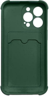 Hurtel Card Armor Coperta din spate Silicon rezistent Verde (iPhone 13 Pro)