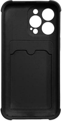 Hurtel Card Armor Silicone Back Cover Durable Black (iPhone 13 Pro)