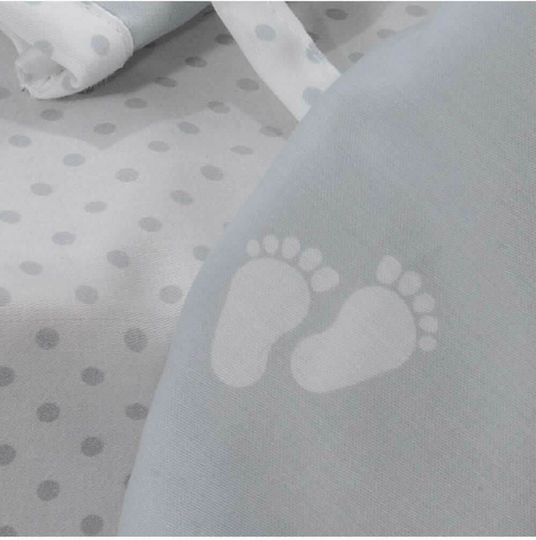 Down Town Home Кошара За Количка Baby Feet от Тюл 08-0062 Сив 500x200см.