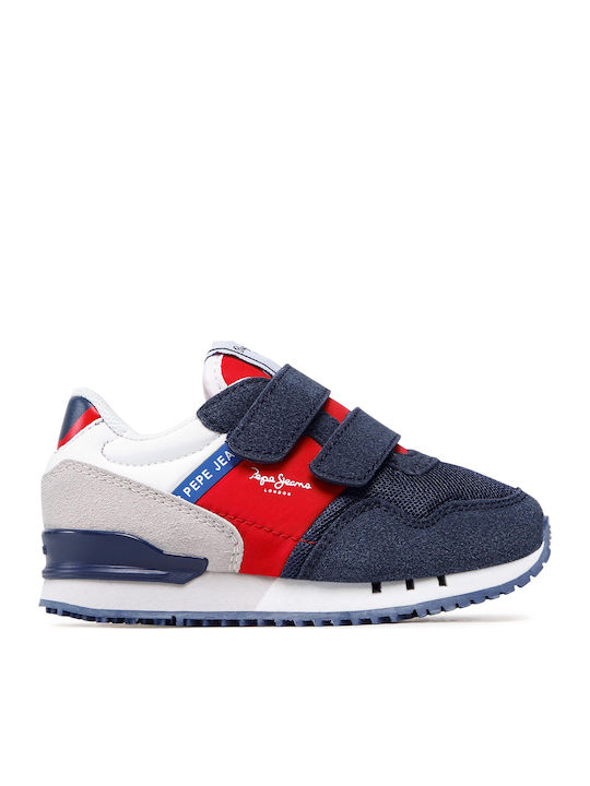 London One Kids Sneakers with Scratch Navy Blue