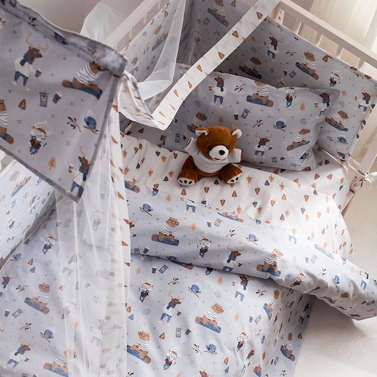 Vesta Home Mosquito Net Crib Woodland Tulle 000007221 Light Blue 490x180cm