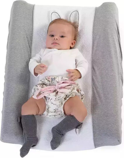 Childhome Abdeckung für Wickelauflage Rabbit aus Stoff Grey 50x70cm
