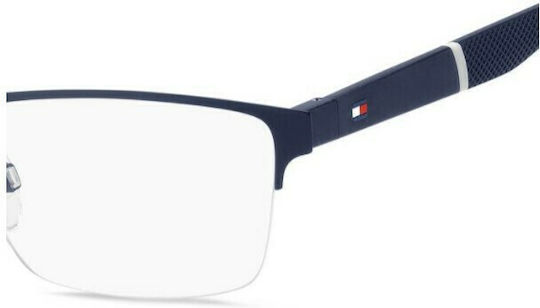 Tommy Hilfiger Мъжки Метален Рамка за Очила Тъмносиня 105759FLL5-519