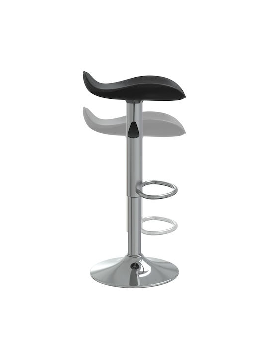 Stool Bar with Adjustable Height Black 44x44x60-81cm