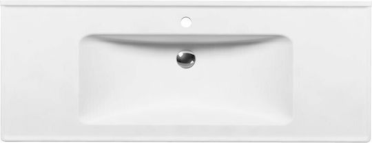 Serel Slim Wall Mounted Wall-mounted Sink Porcelain 120x46x16.5cm White