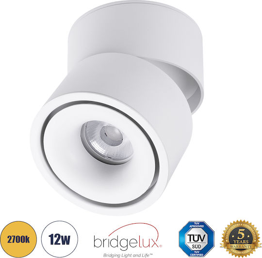 GloboStar Omega Monos LED Alb Cald Spot în Culoare Alb GloboStar Omega Monos LED Alb Cald Spot în Culoare Alb