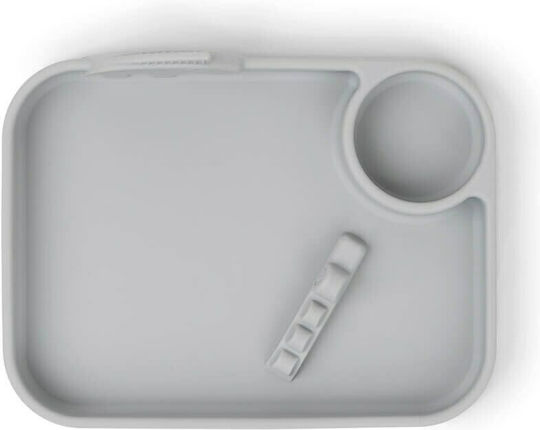 Done by Deer Baby Food Plate Friends made of Silicone Gray