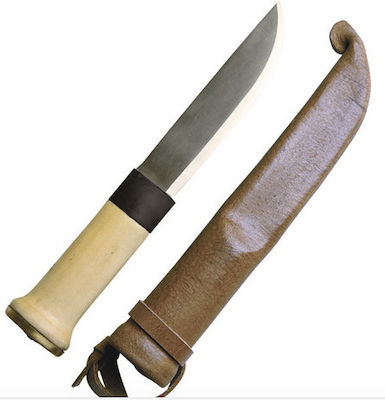 Mil-Tec Finn 24cm Messer Beige mit Klinge aus Rostfreier Stahl in Scheide