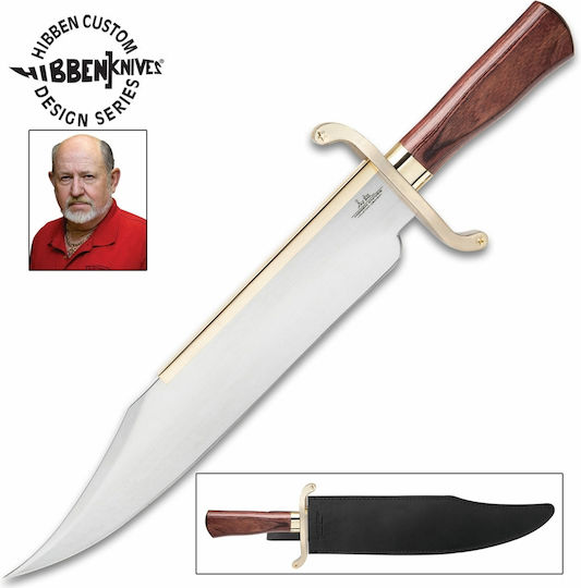 United Cutlery Gil Hibben Old West Bowie Machete Brown with Leather Sheath