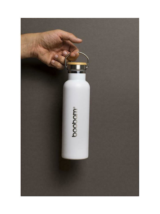 Boobam Bottle Sticla de apa Plastic 600ml Alb