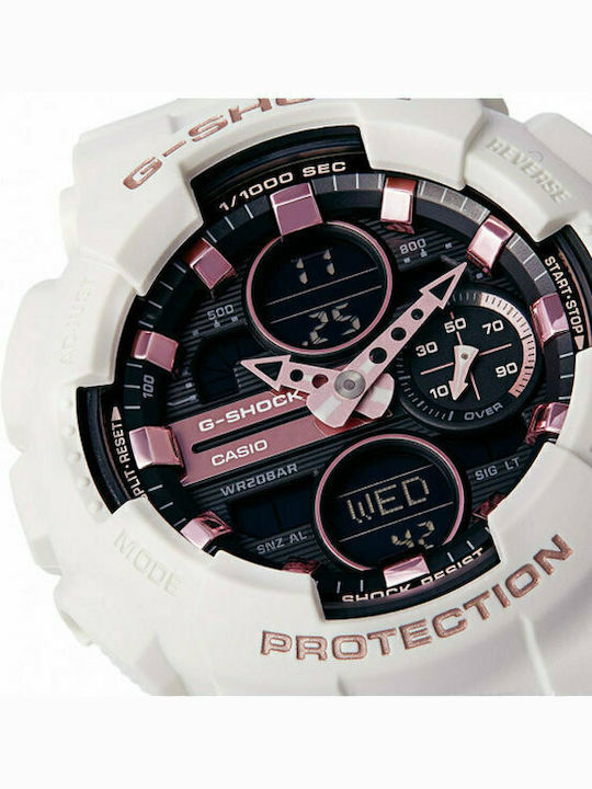 Casio G-Shock Digital Women's Watch Chronograph with White Rubber Strap