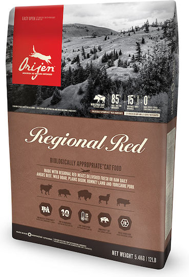 Orijen Regional Red Dry Food for Adult Cats with Beef 0.340kg