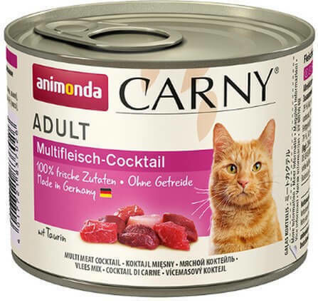 Animonda Carny Adult Nassfutter für Erwachsene Katzen in Dose mit Rindfleisch, Huhn und Bushmeat ohne Getreide & Gluten 400gr
