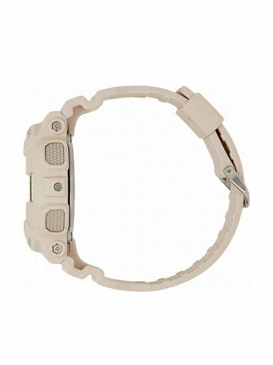 Casio G-Shock Γυναικείο Ρολόι 45.9mm Χρονογράφος Μπαταρίας με Μπεζ Καουτσούκ Λουράκι
