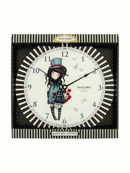 Santoro Kids Glass Wall Clock The Hatter Santoro 30cm