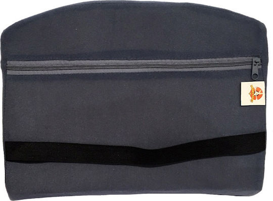 Carner Car Pillow Anatomic / Orthopedic Waist Pillow Taz 37x28x9.5cm Gray in Gray Color