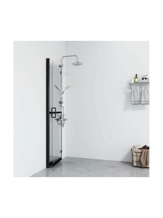 vidaXL Divider de verandă Duș cu Pliabil Ușă 110x190cm Sticlă transparentă