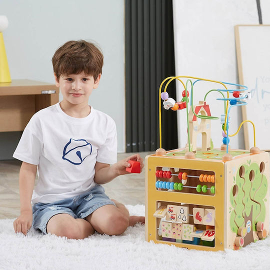 Viga Toys Maze 5-in-1 Toy Box made of Wood for 36++ Months