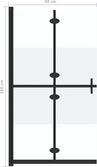 vidaXL Divider de verandă Duș cu Pliabil Ușă 90x190cm Tesatura