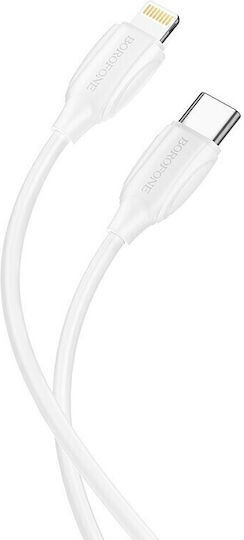Borofone BX19 USB-C zu Lightning Kabel 20W Weiß 2m