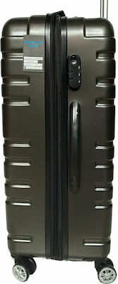 Forecast HFA-073 Large Travel Suitcase Hard Gray with 4 Wheels Height 80cm