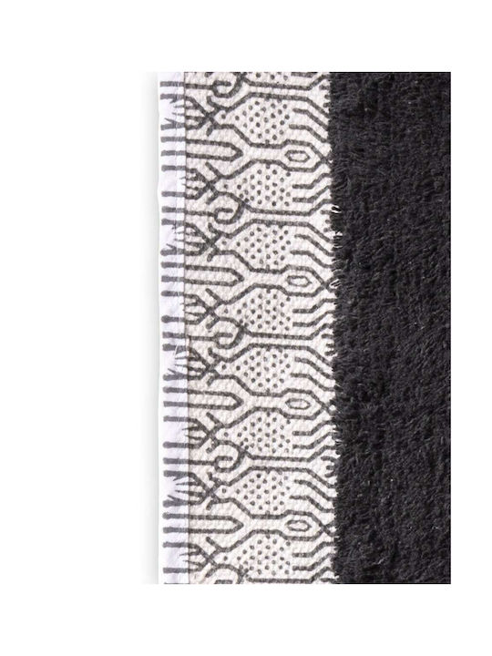 Pennie Aetolia Rug Rectangular Summer Cotton Ecru / Black