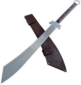 Condor Tool & Knives Dynasty Dadao Cuțit Maro în Husă Din Piele