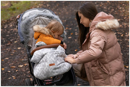 Sensillo Olaf Stroller Footmuff Waterproof Graphite with Fleece Lining 100x45cm
