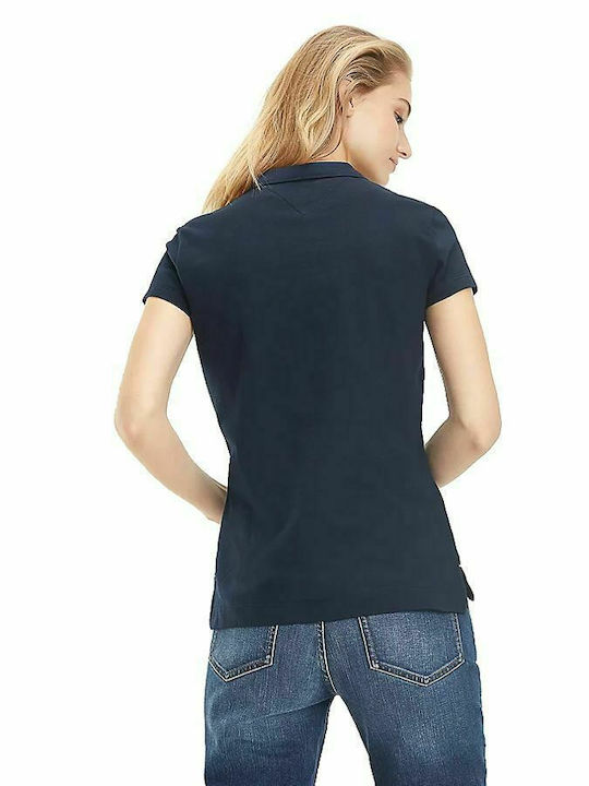 Tommy Hilfiger Heritage Women's Polo Shirt Short Sleeve Navy Blue