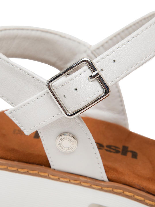 Damen Sandalen mit Chunky mittlerem Absatz in Weiß Farbe
