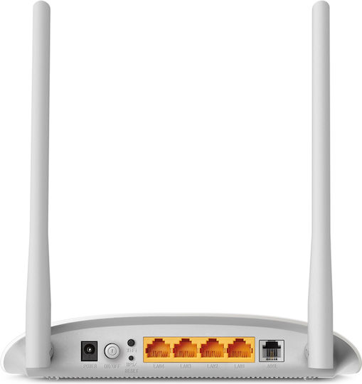 TP-LINK TD-W8961N v3 Ασύρματο ADSL2+ Modem Router Wi‑Fi 4 με 4 Θύρες