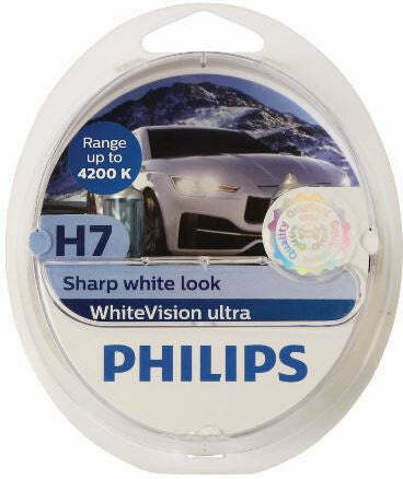 Philips Lamps Car WhiteVision Ultra H7 Halogen 4200K Natural White 12V 55W 2pcs