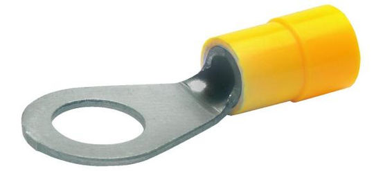 Adeleq Ακροδέκτες Οπής με Μόνωση Φ6mm Κίτρινο (12-50366) σε σετ των 100τμχ