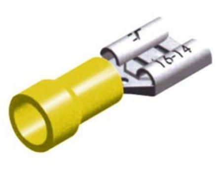 Adeleq Ακροδέκτης Συρταρωτός με Μόνωση 6mm² Κίτρινο (12-52136)