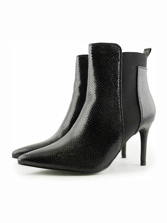 Alta Moda Women's Chelsea Boots with High Heel Black