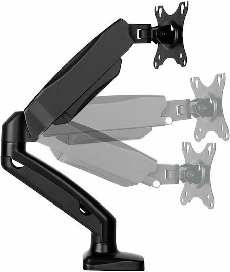 Icy Box Stand Desk Mounted for 2 Monitors up to 27" with Arm (IB-MS304-T)