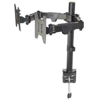 Focus Mount FDM612 Stand Desk Mounted for 2 Monitors up to 27" with Arm