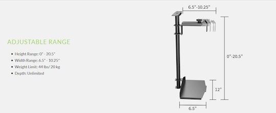 Eureka Ergonomic MCH-B База За Бюро Кутия За Компютър 22.03.0001