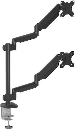 Fellowes Platinum Desktop Stand for 2 Monitors up to 27" with Arm