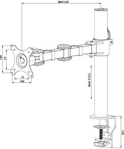 Iiyama DS1001C-B1 Βάση Γραφείου Οθόνης έως 30" με Βραχίονα