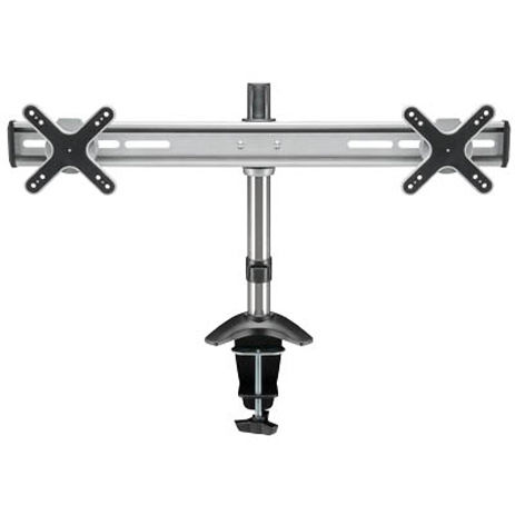 Goobay ScreenFlex Twin Suport Birou pentru 2 Monitoare până la 23" Argintie