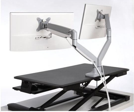 Kensington SmartFit One-Touch Βάση Γραφείου για 2 Οθόνες έως 32" με Βραχίονα Ασημί