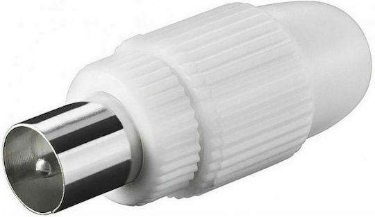 Eurolamp Βύσμα Coaxial male Λευκό 147-10100