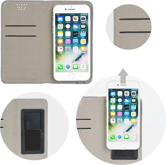 TelForceOne Universal Smart Magnet Book Case έως 5.3" Κόκκινο 2859