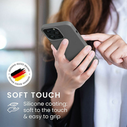 KWmobile Flexible Rubber Back Cover Silicon Gri titan (iPhone 13 Pro)