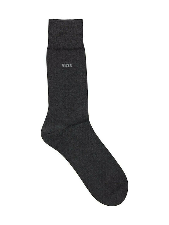 Boss George Men's Solid Color Socks Gray