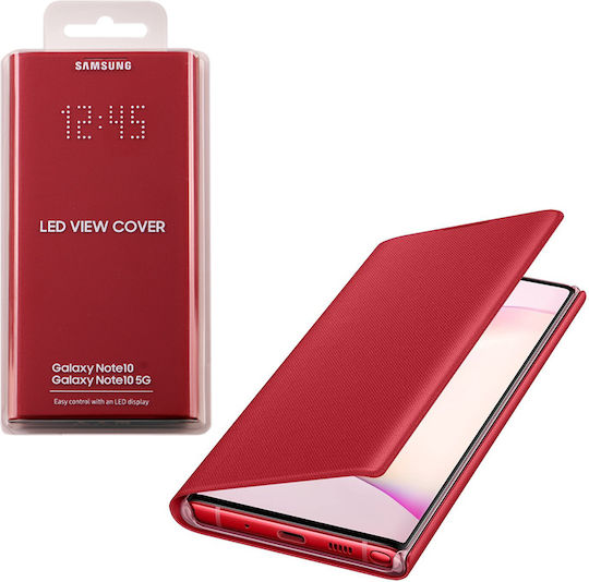 Samsung Led View Cover Book Synthetic Leather Red (Galaxy Note 10)