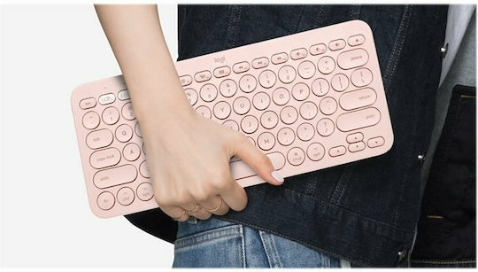 Logitech K380 for Mac Ασύρματο Bluetooth Πληκτρολόγιο Αγγλικό UK Συμβατό με Mac Ροζ