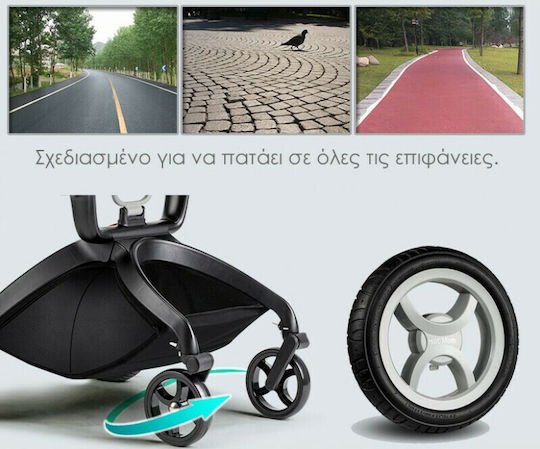 Hot Mom F22 Adjustable 2 in 1 Baby Stroller Suitable for Newborn White 18.5kg