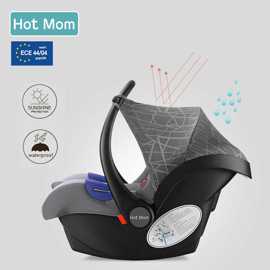 Hot Mom F22 Adjustable 2 in 1 Baby Stroller Suitable for Newborn White 18.5kg